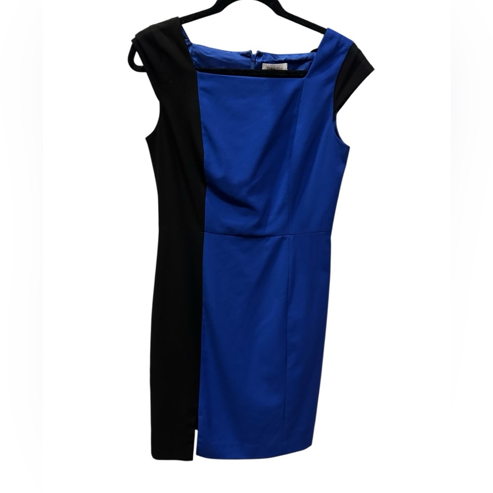 Calvin Klein Elegant Blue and Black Dress size 6 - Picture 2 of 8